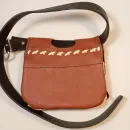 Сумка реконструкция, натуральная кожа, с пряжкой, ручная работа