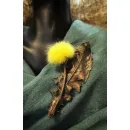 БРОШЬ ГАЛЬВАНОПЛАСТИКА ОДУВАНЧИК. брошь гальванопластика одуванчик.