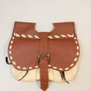 Сумка реконструкция, натуральная кожа, с пряжкой, ручная работа