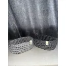 Корзина из шнура ручной работы овальная