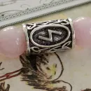 БРАСЛЕТ ИЗ РОЗОВОГО КВАРЦА С РУНАМИ Браслет из розового кварца с рунами