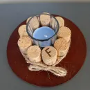 Подсвечник из винных пробок