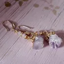 СЕРЬГИ С АМЕТИСТОМ И ФОСФОСИДЕРИТОМ Серьги с аметистом и фосфосидеритом