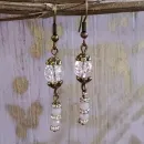 СЕРЬГИ С КВАРЦЕМ И ФОСФОСИДЕРИТОМ Серьги с кварцем и фосфосидеритом