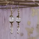СЕРЬГИ С КВАРЦЕМ И ХРУСТАЛЕМ Серьги с кварцем и хрусталем