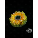 Резинка для волос ручной работы Подсолнух желтый Единственный экземпляр