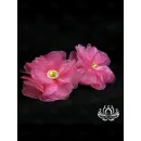 Комплект резинок для волос ручной работы "Анемона" розовый. комплект 2 шт. Единственный экземпляр. Цветы Канзаши на волосы Ваши.