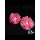 Комплект резинок для волос ручной работы "Анемона" розовый. комплект 2 шт. Единственный экземпляр. Цветы Канзаши на волосы Ваши.