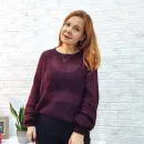 Паутинка из альпаки "Сочная ежевика"