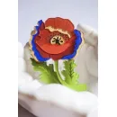 Брошь "Красный мак"