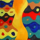 Картина абстракция волны