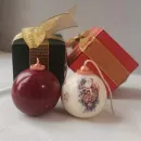 Свеча новогодняя игрушка Ёлочный шар ручной работы