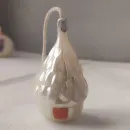 Свеча новогодняя игрушка Избушка ручной работы