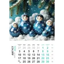 КАЛЕНДАРЬ НОВОГОДНИЕ МАТРЁШКИ 26 Г Календарь Новогодние матрёшки 26 г