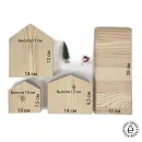 Декоративные деревянные домики на подставке, неокрашенные