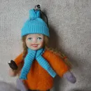 Куколка валяная из шерсти - игрушка на елку