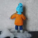 Куколка валяная из шерсти - игрушка на елку