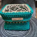 Шкатулка вязаная Мята