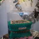 Шкатулка вязаная Мята