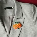Брошь "Мандаринка"