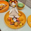 Набор из шнура корзина и плейсмат оранжевые гном