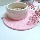 Подставки набор розовый под кружку, бокал