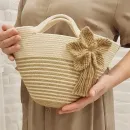 Сумка женская из джута и хлопкового шнура