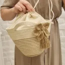 Сумка женская из джута и хлопкового шнура