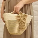 Сумка женская из джута и хлопкового шнура