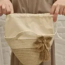 Сумка женская из джута и хлопкового шнура