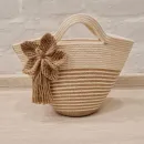 Сумка женская из джута и хлопкового шнура