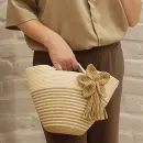 Сумка женская из джута и хлопкового шнура