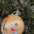 Игрушка на елку Шар новогодний "Свиристели"