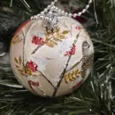 Игрушка на елку Шар новогодний "Фазаны"