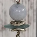 Серьги с аквамарином и амазонитом