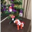 Набор елочных игрушек из шерсти