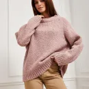 Свитер розовый букле