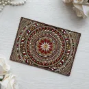 Обложка для паспорта из натуральной кожи "Осенний комплемент"