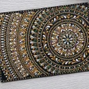 Обложка для паспорта из натуральной кожи "Гармония в золоте"