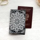 Обложка для паспорта из натуральной кожи "Зимние сумерки"