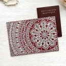 Обложка на паспорт из натуральной кожи "Снежные рубины"