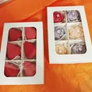 Свечи восковые подарочные Клубника Пион