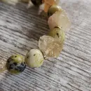 Браслет из серпентинита с цитрином