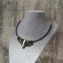 Чокер с перламутром и гематитом