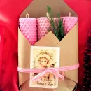 Свечи из вощины Розовое трио