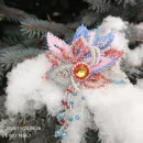 Брошь из японского бисера и страз" Чародейка"