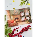 Открытка с 4 шоколадками Символ Года Ретро лошадь