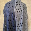 Шарф палантин вязаный