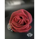 Декоративная шпилька для волос с цветком розы, органза, бордовый оттенок.