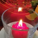 Свечи восковые подарочные Клубника Пион